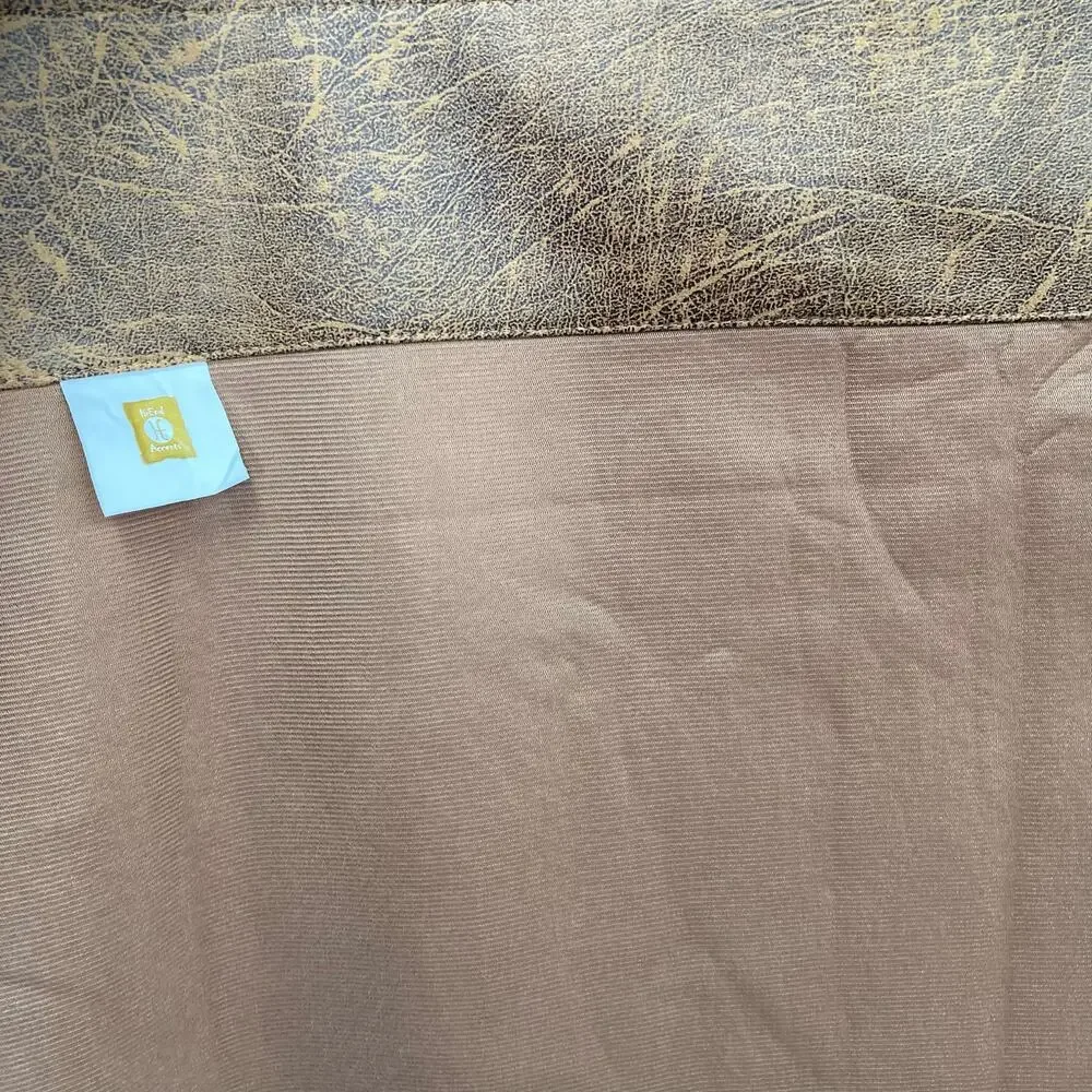 Hiend Accents Faux Suede Distressed Western Curtain 48”x84” Brown One Panel